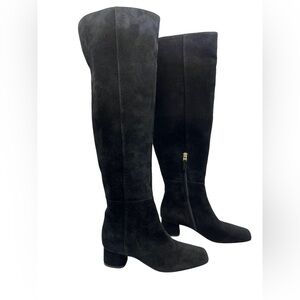 Diane B made in Italy black suede knee high boots size 36